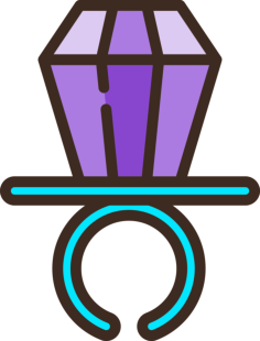 Ring Pop Simple Line Art Svg, Free Vectors File